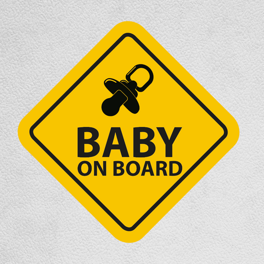 Baby-On-Board-Schild für Auto - Ideale Aufkleber - 1 Packung, 10 x10cm - Hellgelb