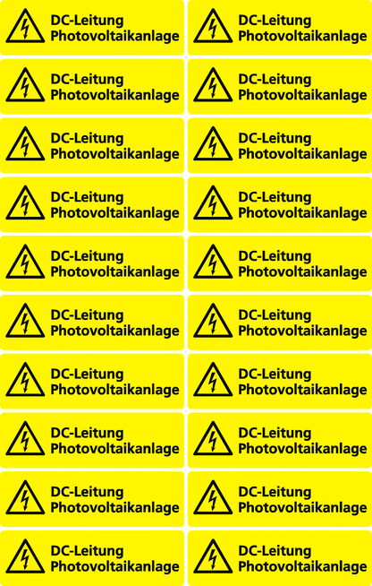 DC-Leitung Photovoltaikanlage