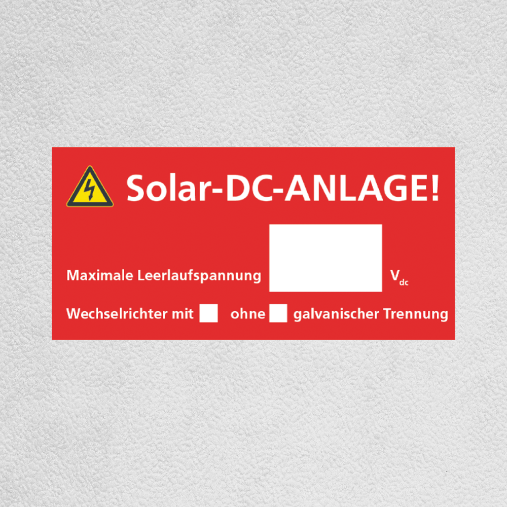DC-Leitung Photovoltaikanlage